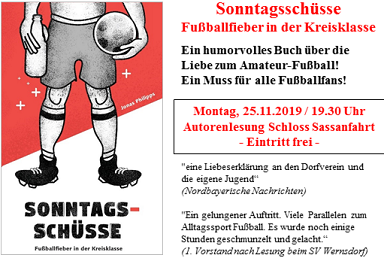 Lesung Schloss Sassanfahrt am 25.11. um 19.30 Uhr